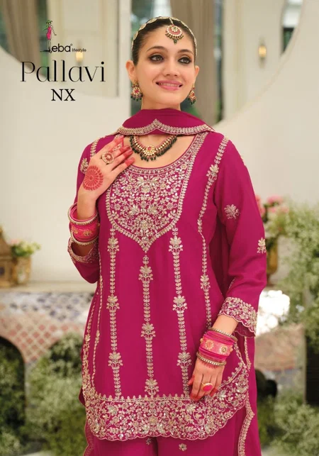 Pallavi Nx By Eba Chinon Embroidery Readymade Suit Wholesale Price In Surat
